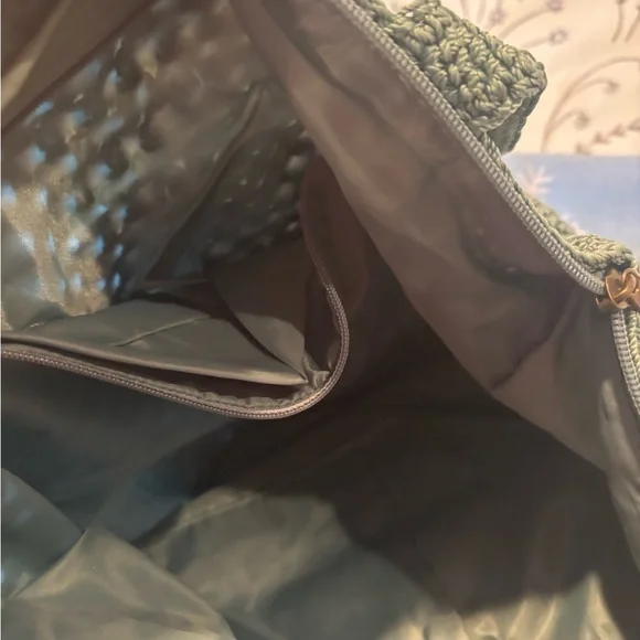 The Sak Green and Cream Crochet Tote - Picture 3 of 9